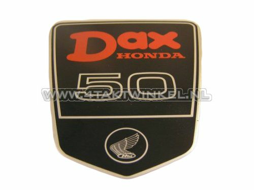 Autocollant embl&egrave;me Dax sous selle large, DAX 50, d&#039;origine Honda