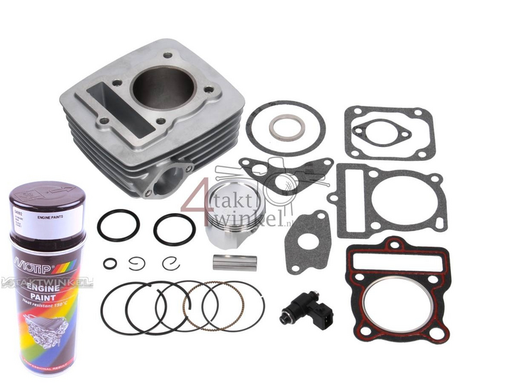 Kit de cylindre, avec piston &amp; injecteur, 85cc, Mash Euro5, y compris une bombe a&eacute;rosol noire