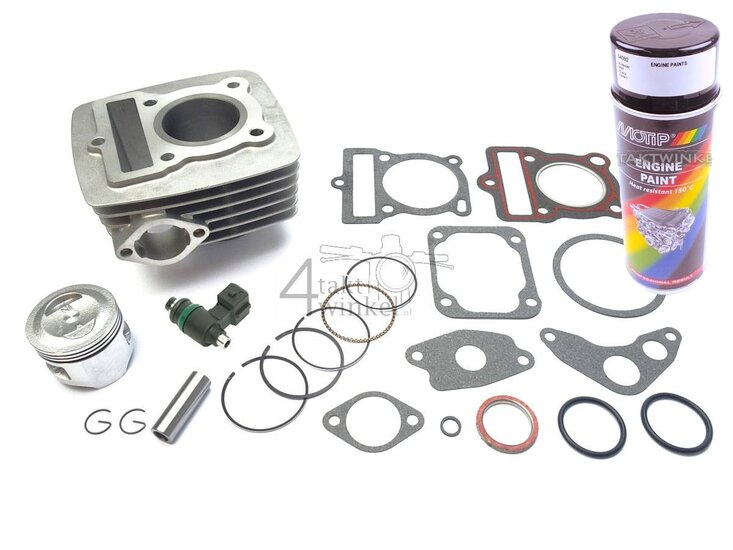 Kit de cylindre, avec piston &amp; injecteur, 70cc, Mash Euro5, y compris une bombe a&eacute;rosol noire