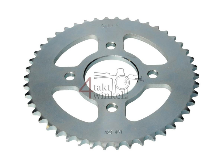 Pignon arri&egrave;re Mash Fifty, Skyteam Ace, 46, dents, cha&icirc;ne 428, argent
