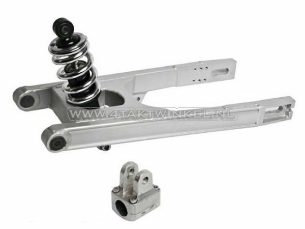 Bras oscillant Monkey aluminium, mono amortisseur, longueur: + 13cm