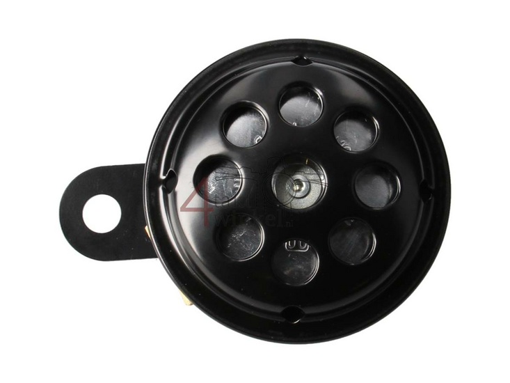 Klaxon 12 volts, support universel, noir