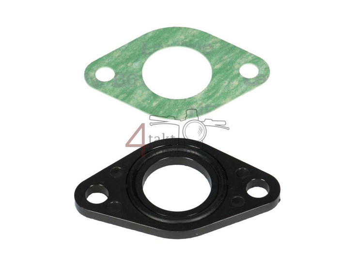 Pipe d'admission Dax, Monkey, 16mm, droit vers l'arri&egrave;re, bride large, poli