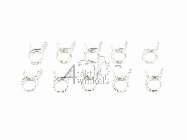 Collier de serrage du tuyau d'essence 9,5 - 11,5mm, Par 10 pi&egrave;ces.