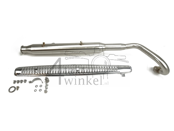 Echappement sportif, en haut, trompette, acier inox, ST125 Dax, r&eacute;f. JB04xxxx