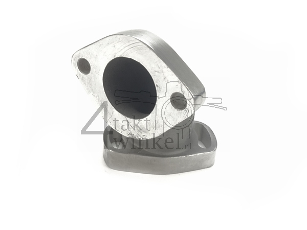 Pipe d'admission, 25 mm, coud&eacute; vers la gauche, bride large, r&eacute;glable