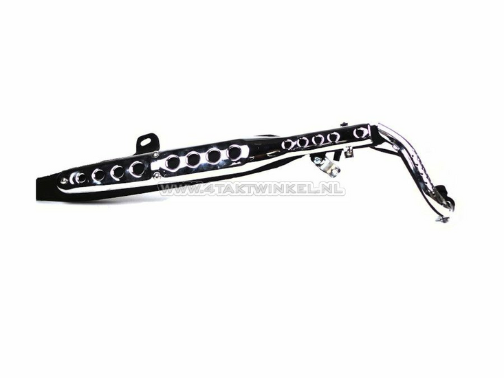 Pot d'&eacute;chappement standard, noir / chrome, nouvellement d&eacute;mont&eacute;, euro 4, convient pour Skyteam Dax