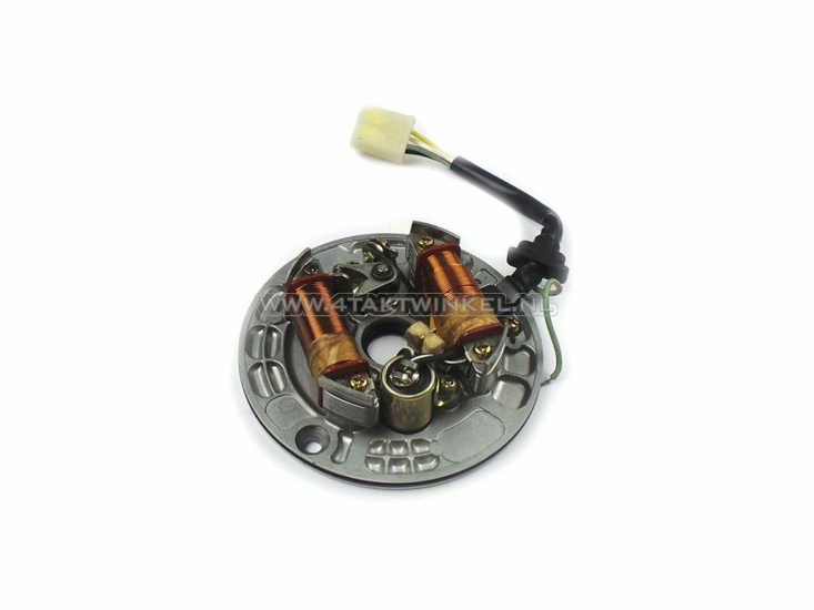 Plateau d'allumage Hitachi 6 volts et vis platin&eacute;e, d'origine Honda