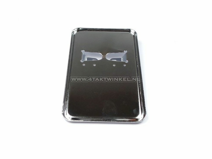 Support de plaque d'immatriculation chrom&eacute; debout