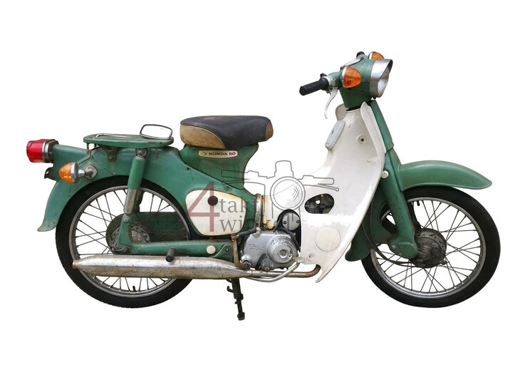 VENDU! Honda C50 OT Japanese, green, 1047 km