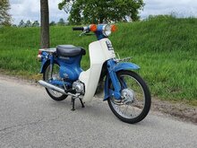 Verkocht! Honda C50 NT Japans, blauw, 6145 km