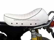 Selle, Dax, style caf&eacute; racer, 2,5 blanc