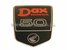 Autocollant embl&egrave;me Dax sous selle large, DAX 50, d&#039;origine Honda
