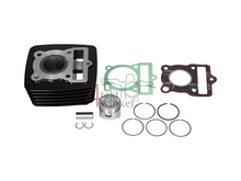 Kit cylindre, avec piston et joint, 50cc, 39mm aluminium, vertical, Mash, noir