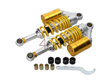 Jeu d'amortisseurs 285mm, &agrave; gaz, avec bonbonne externe, jaune