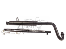 Echappement sportif, en haut, trompette, acier inox, ST125 Dax, r&eacute;f. JB04xxxx, noir