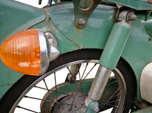 VENDU! Honda C50 OT Japanese, green, 1047 km