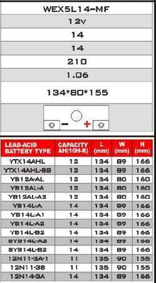 Accu Lithium 12 volt 14 ampere L