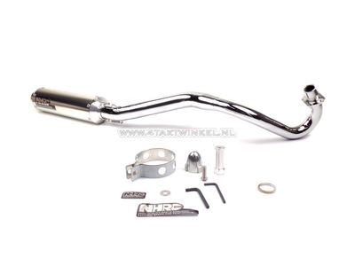 Pot d'échappement sport, haut, NHRC N-0130a, aluminium