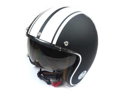 Casque MT, Le Mans Speed, Noir mat / blanc, Tailles S Ă XL