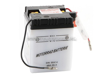 Batterie 6 volts 4 ampères, C50, CB50, batterie acide, repro