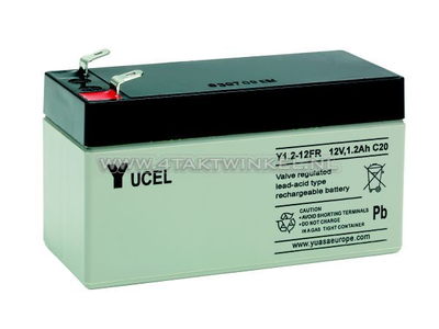 Batterie 12 volts 1,2 ampère gel Yucel