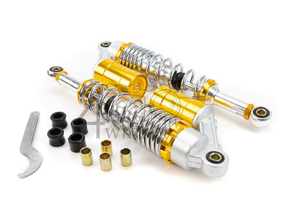 Jeu amortisseur 330mm à gaz, avec bonbonne externe, chrome or
