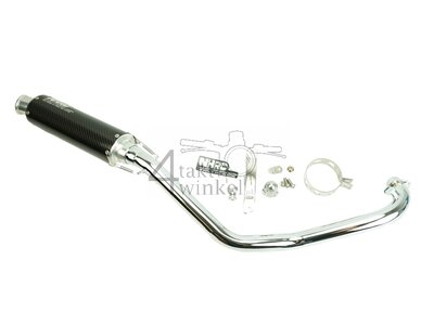 Pot d'échappement sportif, dessous, NHRC HC-0116C, carbone