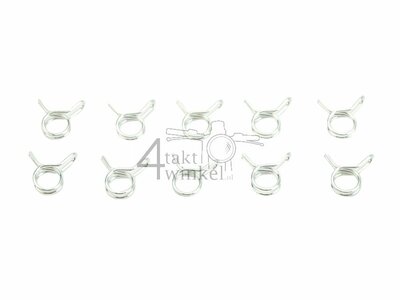Collier de serrage du tuyau d'essence 7 - 10mm, Par 10 pièces.