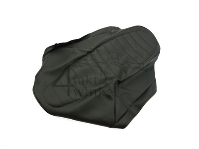 Housse de selle,  convient pour SS50 K3 noir, passepoil noir, texte argenté, modèle long
