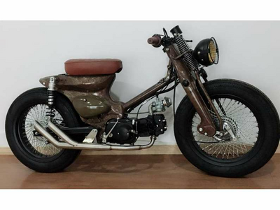 Pot d'échappement sportif, dessous, inox, Streetcub, double