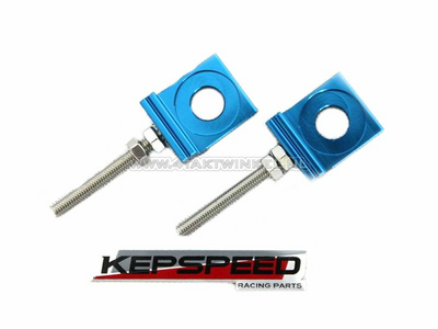 Tendeurs de chaîne, kit, pour bras oscillant C50 Kepspeed, bleu