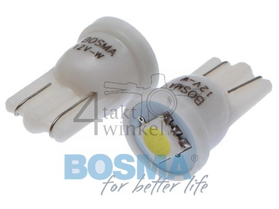 Ampoule T10, simple, 12 volts, LED, enfichable, paire