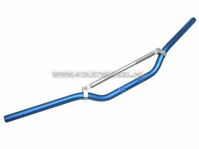 Guidon aluminium large, bleu