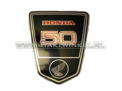 Autocollant emblème Dax sous selle large, 50, d'origine Honda, NOS