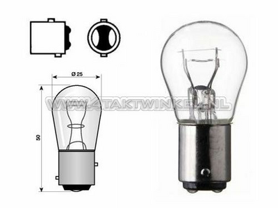 Feu arrière double BAY15D, 6 volts, 21-5 watts