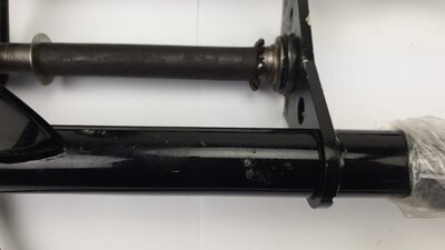 Fourche avant complète, Dax, ancien type, avec disque de frein, noir
