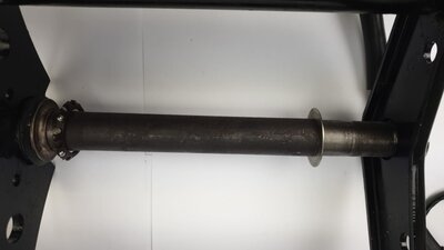 Fourche avant complète, Dax, ancien type, avec disque de frein, noir