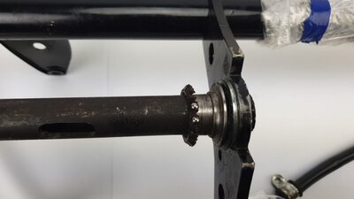 Fourche avant complète, Dax, ancien type, avec disque de frein, noir