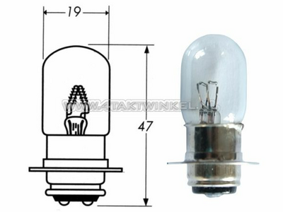 Phare PX15d, double, 6 volts, 15-15 watts, e.a C50