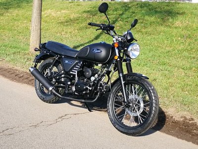 Pot d'échappement sportif, AGM Cafe Racer, Skyteam Classic, noir mat