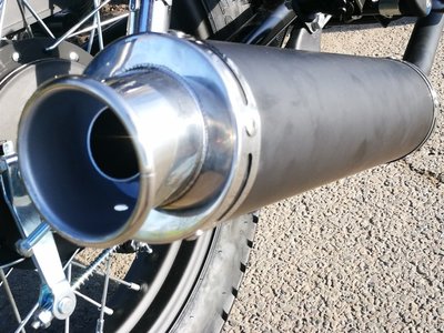 Pot d'échappement sportif, AGM Cafe Racer, Skyteam Classic, noir mat