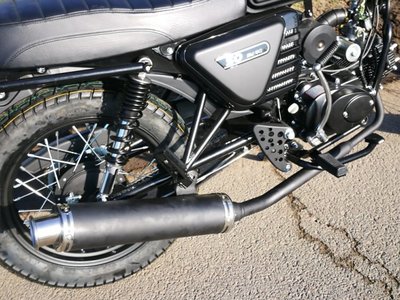 Pot d'échappement sportif, AGM Cafe Racer, Skyteam Classic, noir mat